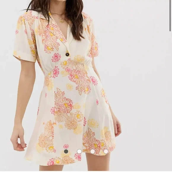 free people blue hawaii dress Free People Women Blue Hawaii Mini Dress - Neutral